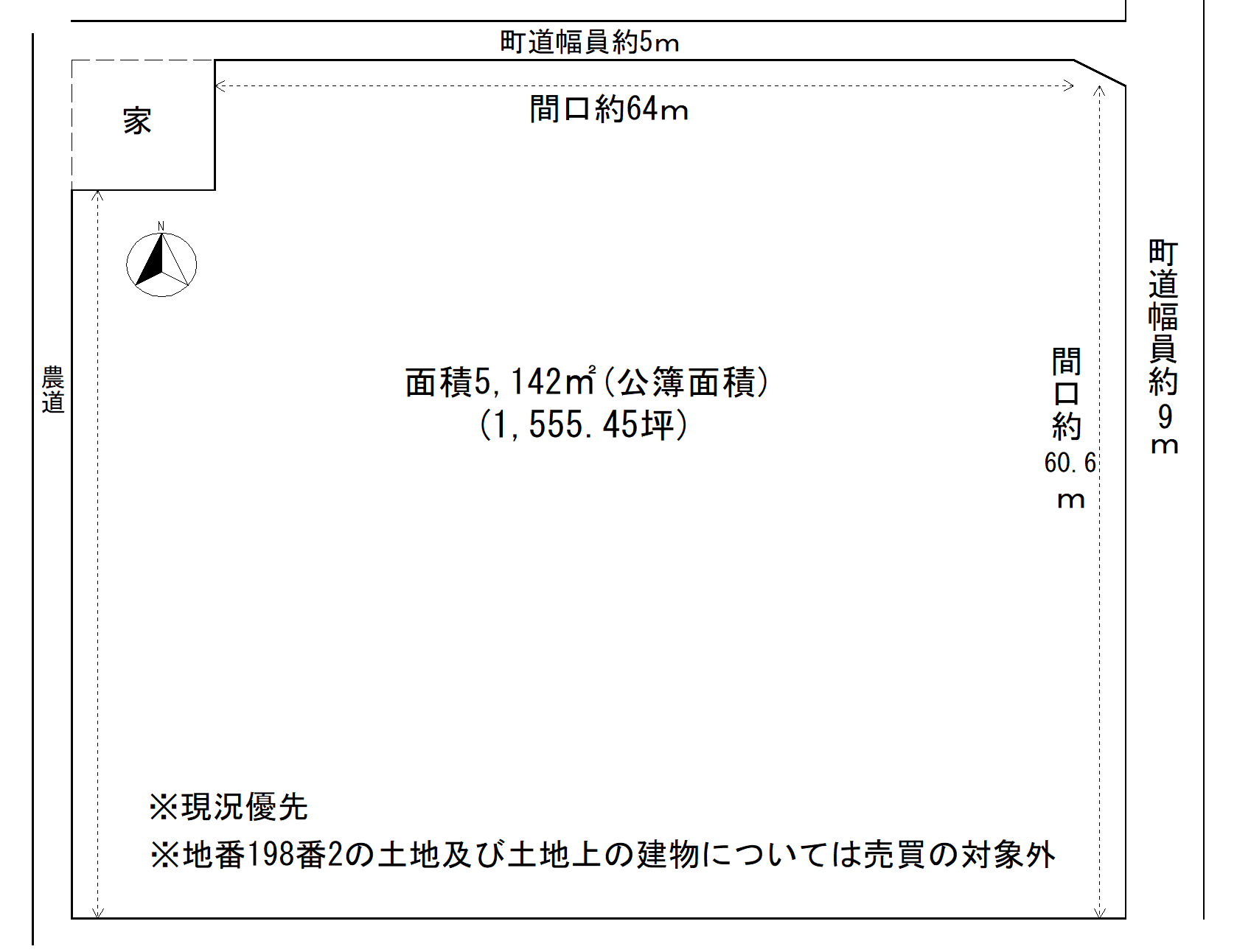 中新川郡立山町鉾木198-1 区画図